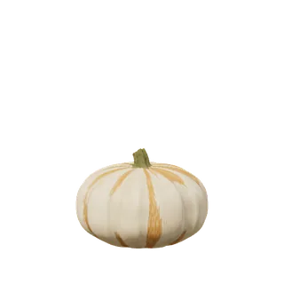 Pale pumpkin, small and softly ribbed