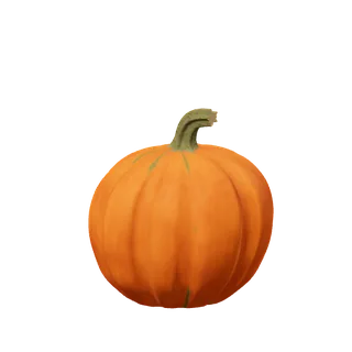 Orange pumpkin, a little lopsided