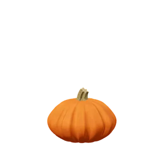 Orange pumpkin, tiny, deeply ribbed