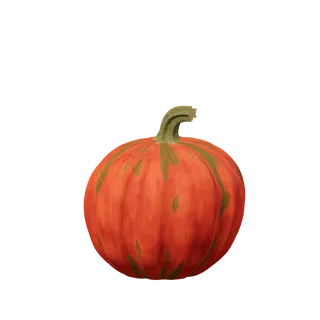 Deep russet pumpkin, a little lopsided