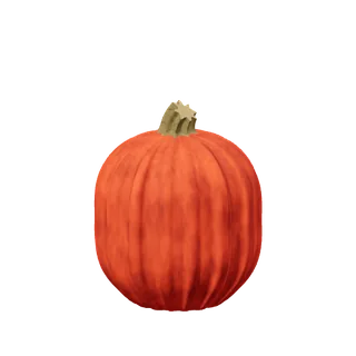 Deep russet pumpkin, straight sides, square shoulders